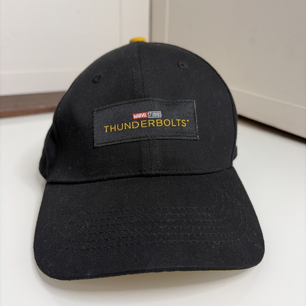 Marvel Studios Thunderbolts Promo Crew Hat Black Snapback Baseball Cap Movie
